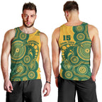 Australia Rugby Custom Men Tank Top Go Wallabies Aboriginal Style