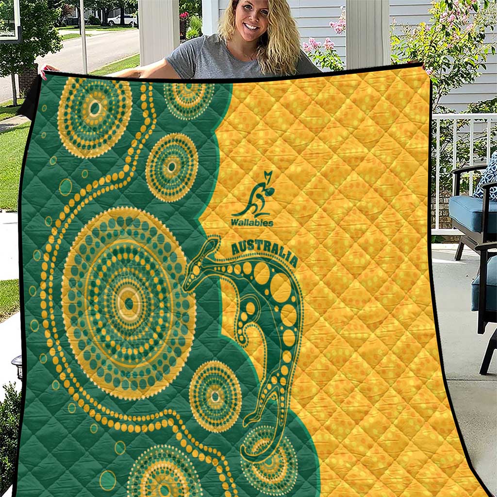 Australia Rugby Quilt Go Wallabies Aboriginal Style