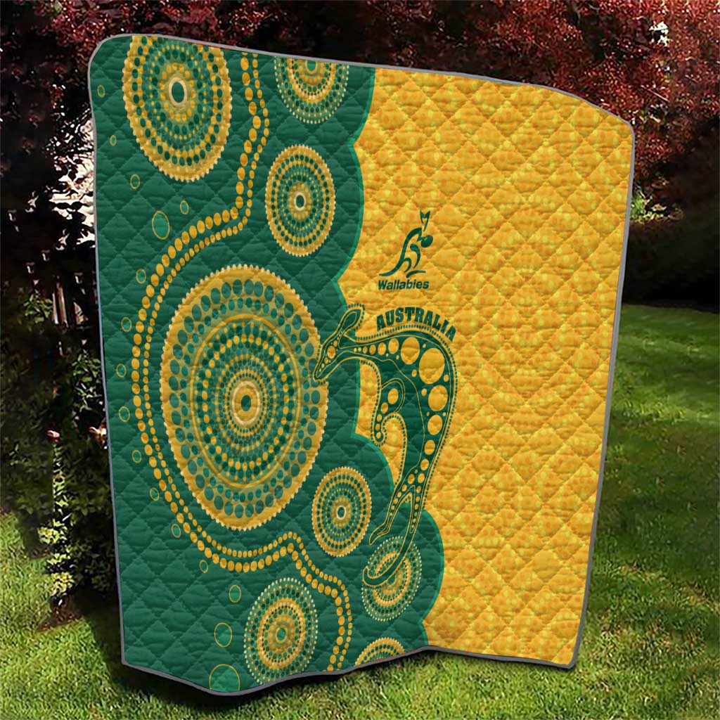 Australia Rugby Quilt Go Wallabies Aboriginal Style