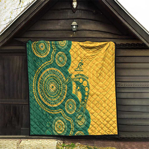 Australia Rugby Quilt Go Wallabies Aboriginal Style