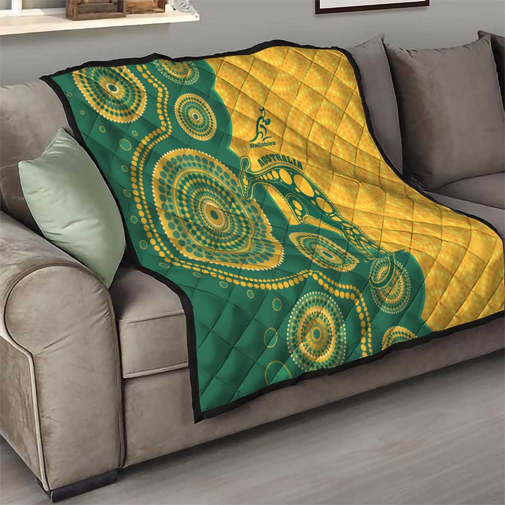 Australia Rugby Quilt Go Wallabies Aboriginal Style