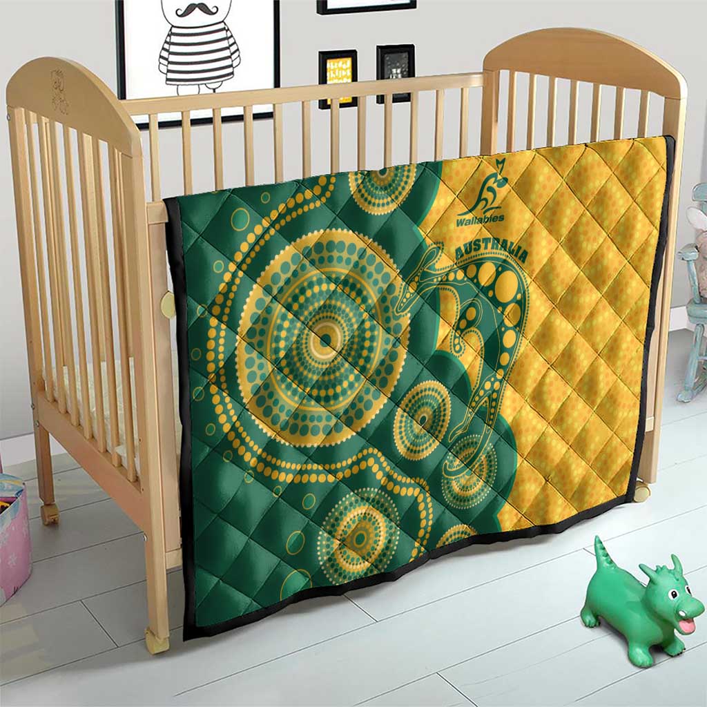 Australia Rugby Quilt Go Wallabies Aboriginal Style