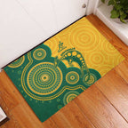 Australia Rugby Rubber Doormat Go Wallabies Aboriginal Style