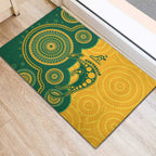 Australia Rugby Rubber Doormat Go Wallabies Aboriginal Style