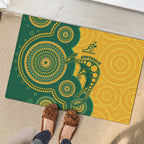 Australia Rugby Rubber Doormat Go Wallabies Aboriginal Style