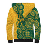Australia Rugby Custom Sherpa Hoodie Go Wallabies Aboriginal Style