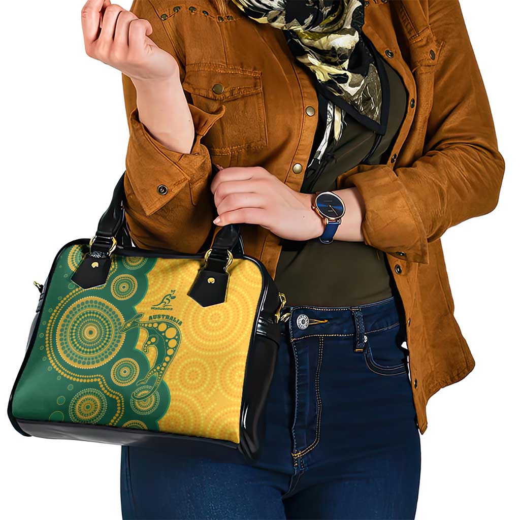 Australia Rugby Shoulder Handbag Go Wallabies Aboriginal Style