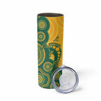 Australia Rugby Custom Skinny Tumbler Go Wallabies Aboriginal Style
