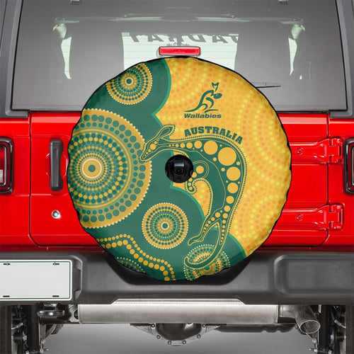 Australia Rugby Spare Tire Cover Go Wallabies Aboriginal Style
