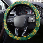 Australia Rugby Steering Wheel Cover Go Wallabies Aboriginal Style