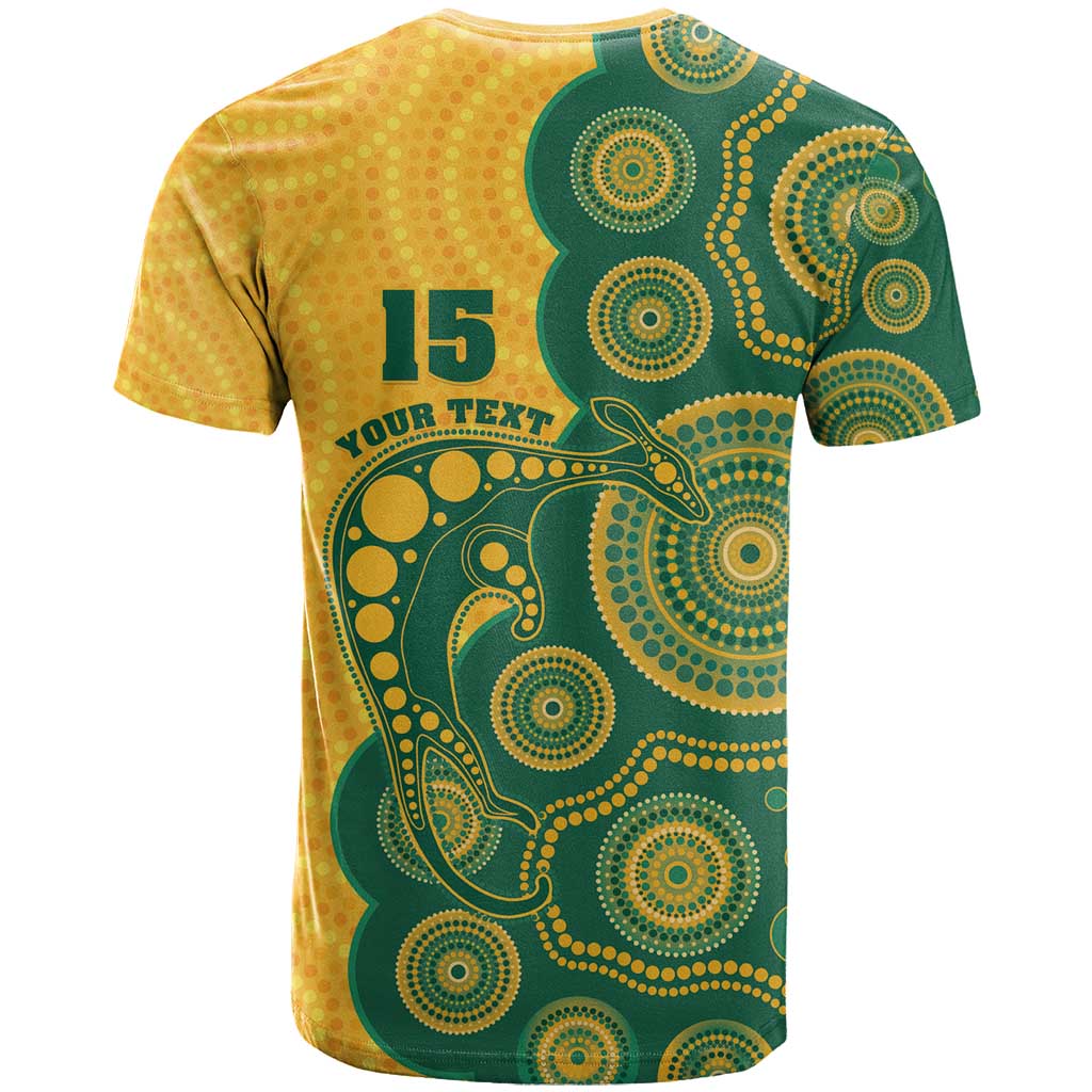 Australia Rugby Custom T Shirt Go Wallabies Aboriginal Style