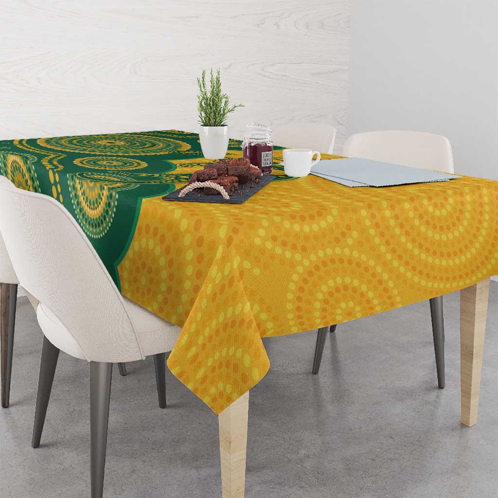 Australia Rugby Tablecloth Go Wallabies Aboriginal Style