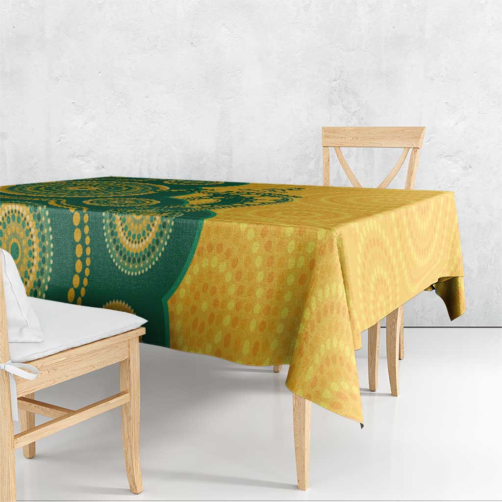 Australia Rugby Tablecloth Go Wallabies Aboriginal Style