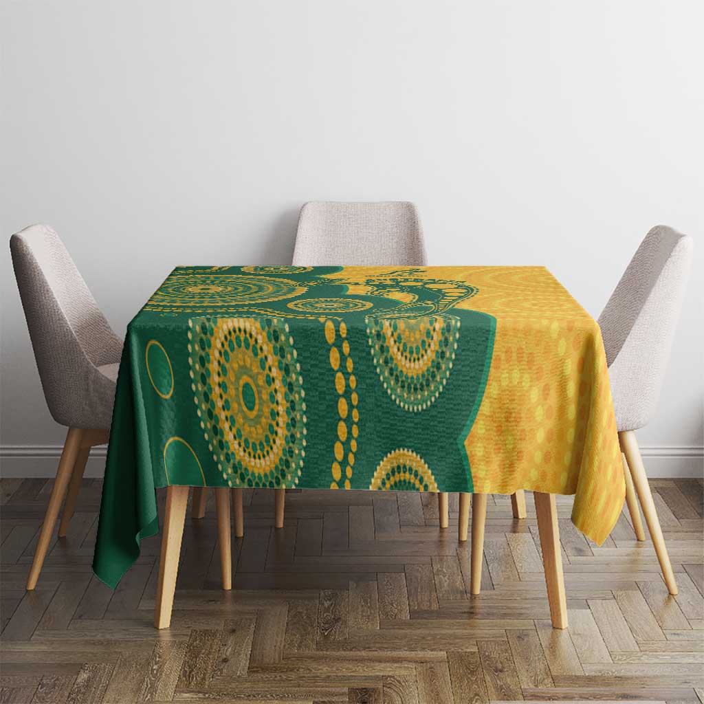 Australia Rugby Tablecloth Go Wallabies Aboriginal Style