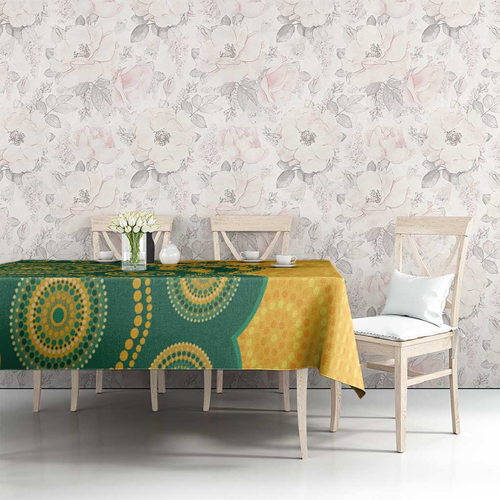 Australia Rugby Tablecloth Go Wallabies Aboriginal Style