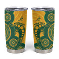 Australia Rugby Custom Tumbler Cup Go Wallabies Aboriginal Style