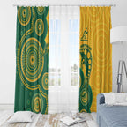 Australia Rugby Window Curtain Go Wallabies Aboriginal Style