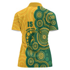 Australia Rugby Custom Women Polo Shirt Go Wallabies Aboriginal Style