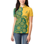 Australia Rugby Custom Women Polo Shirt Go Wallabies Aboriginal Style