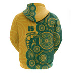 Australia Rugby Custom Zip Hoodie Go Wallabies Aboriginal Style