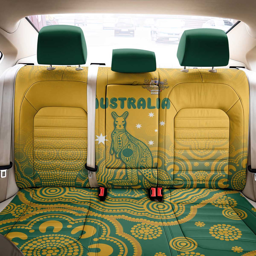 Australia Rugby Back Car Seat Cover Wallabies Aboriginal Pattern