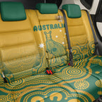 Australia Rugby Back Car Seat Cover Wallabies Aboriginal Pattern