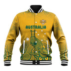 Australia Rugby Baseball Jacket Wallabies Aboriginal Pattern