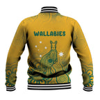 Australia Rugby Baseball Jacket Wallabies Aboriginal Pattern