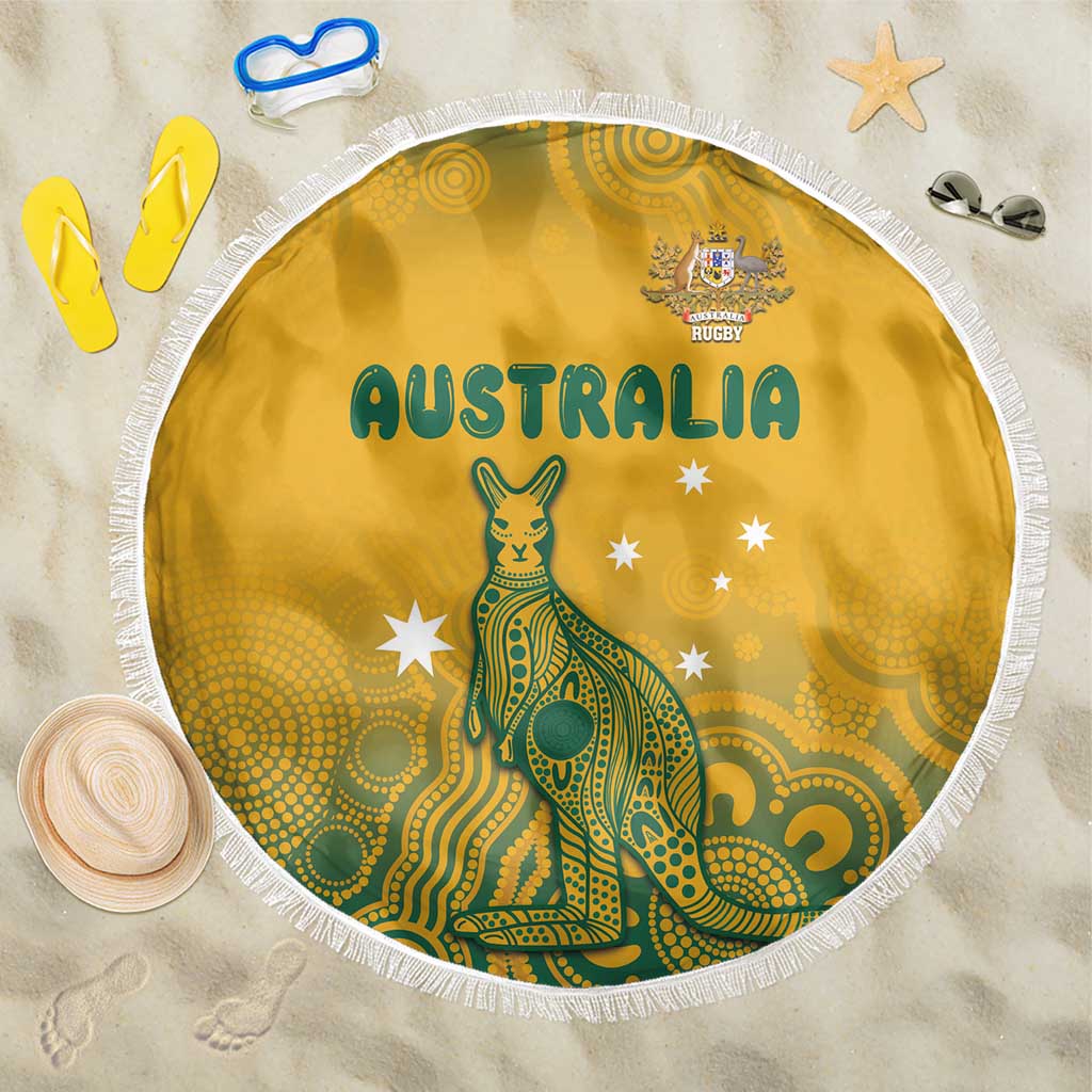 Australia Rugby Beach Blanket Wallabies Aboriginal Pattern