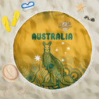Australia Rugby Beach Blanket Wallabies Aboriginal Pattern