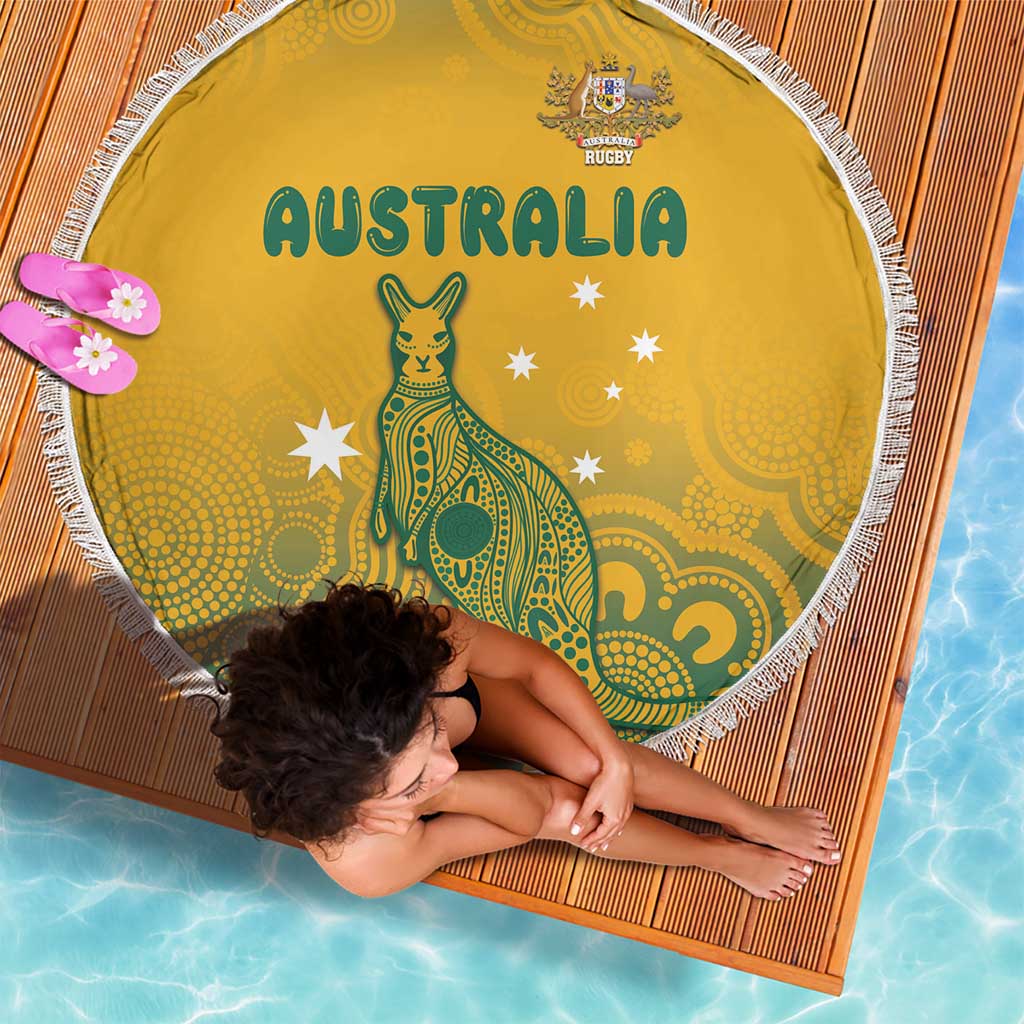 Australia Rugby Beach Blanket Wallabies Aboriginal Pattern