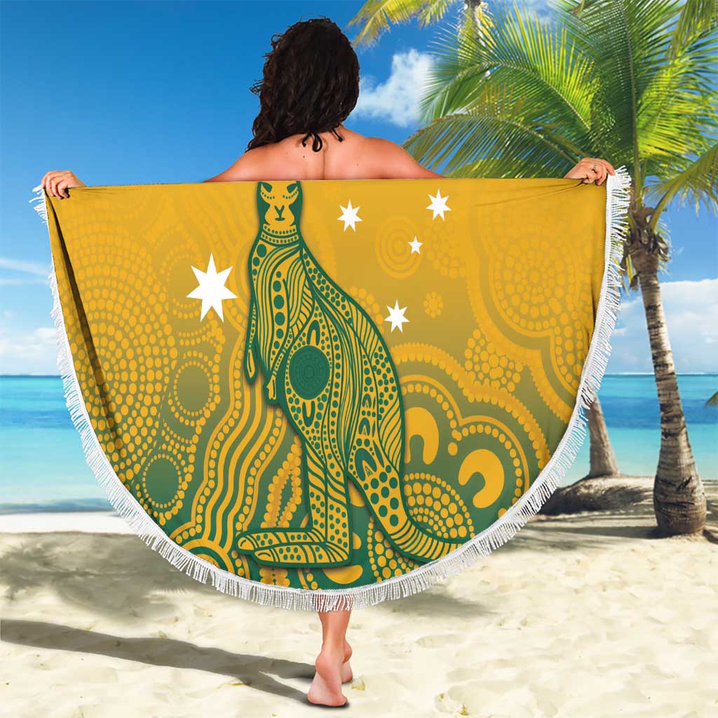 Australia Rugby Beach Blanket Wallabies Aboriginal Pattern