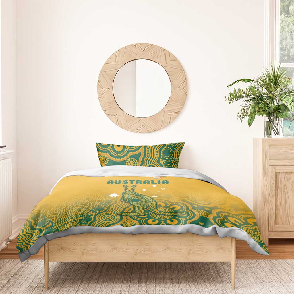 Australia Rugby Bedding Set Wallabies Aboriginal Pattern