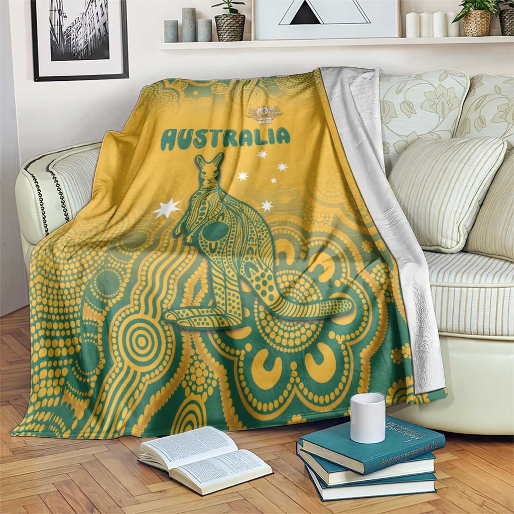 Australia Rugby Blanket Wallabies Aboriginal Pattern