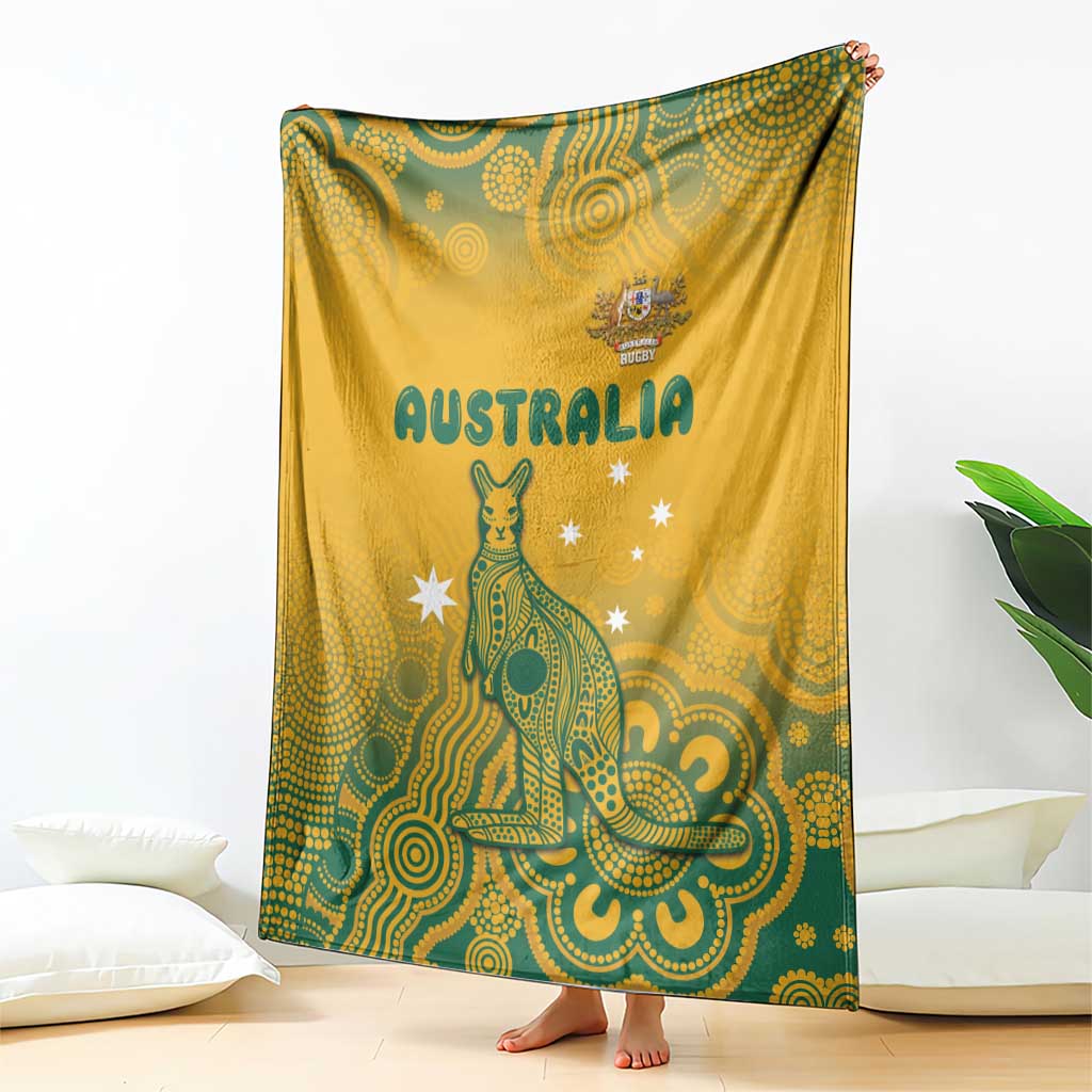 Australia Rugby Blanket Wallabies Aboriginal Pattern