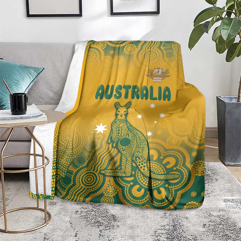 Australia Rugby Blanket Wallabies Aboriginal Pattern