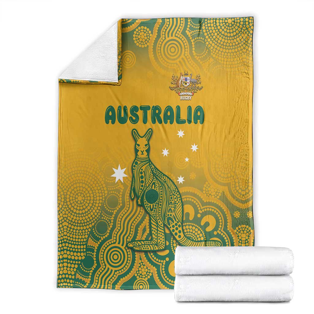 Australia Rugby Blanket Wallabies Aboriginal Pattern