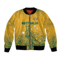 Australia Rugby Bomber Jacket Wallabies Aboriginal Pattern