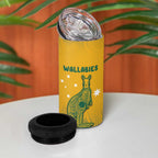 Australia Rugby 4 in 1 Can Cooler Tumbler Wallabies Aboriginal Pattern
