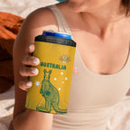 Australia Rugby 4 in 1 Can Cooler Tumbler Wallabies Aboriginal Pattern