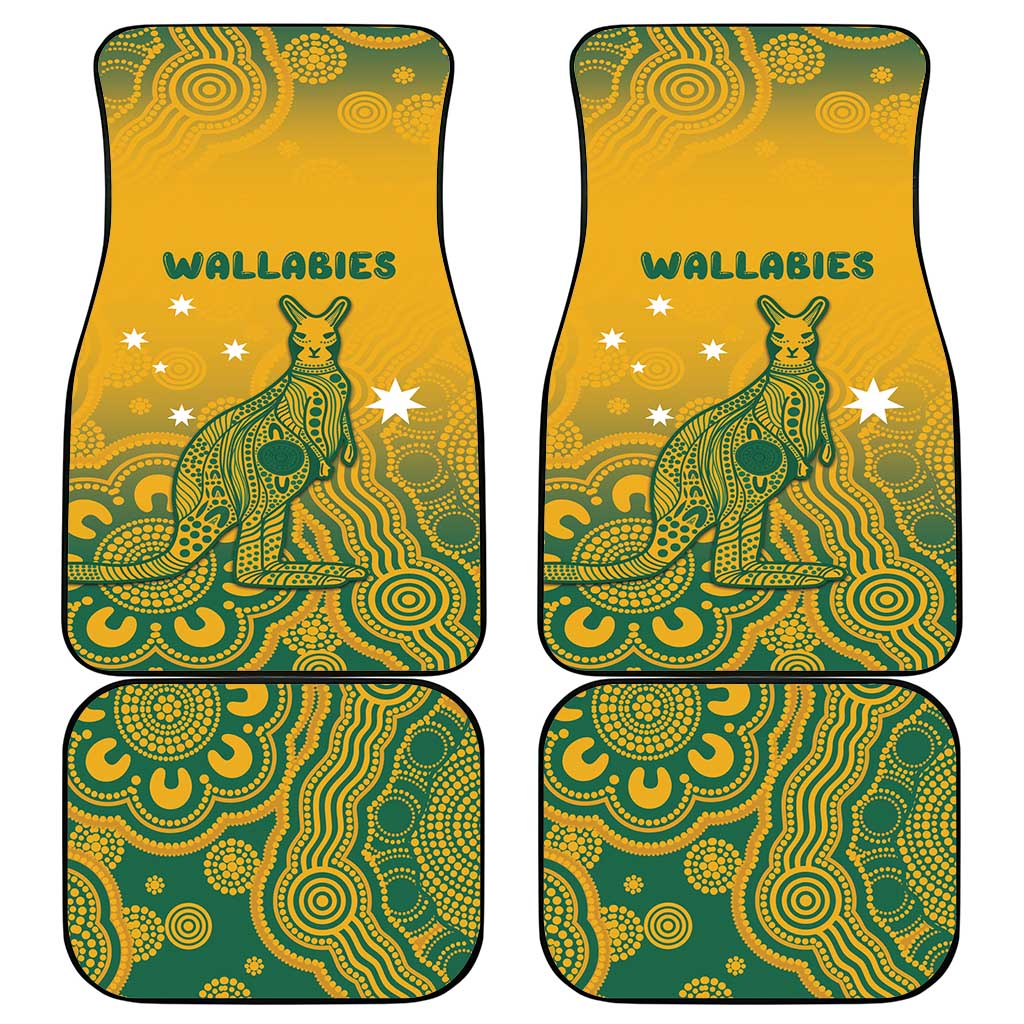 Australia Rugby Car Mats Wallabies Aboriginal Pattern