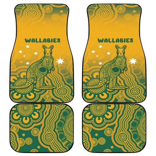 Australia Rugby Car Mats Wallabies Aboriginal Pattern