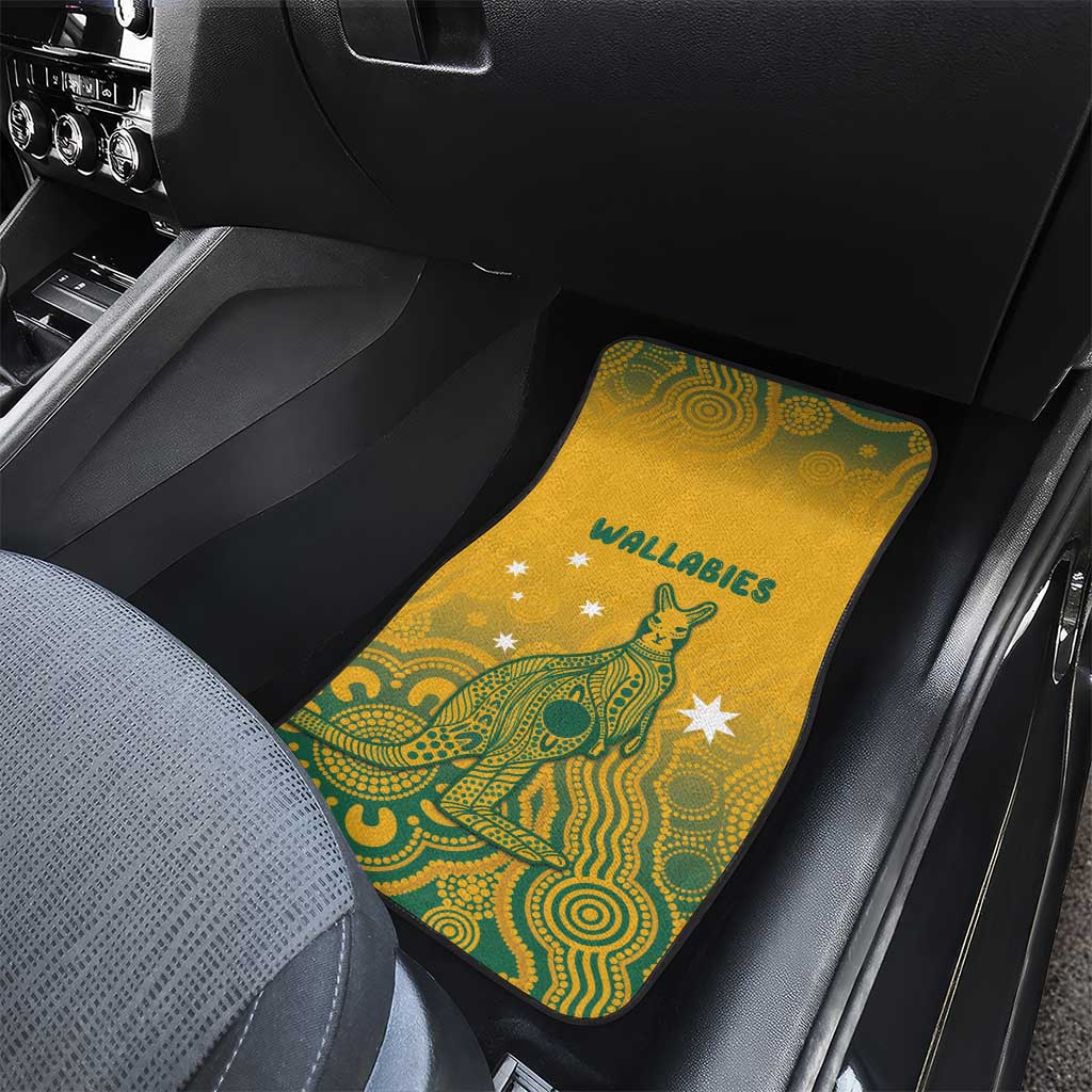 Australia Rugby Car Mats Wallabies Aboriginal Pattern