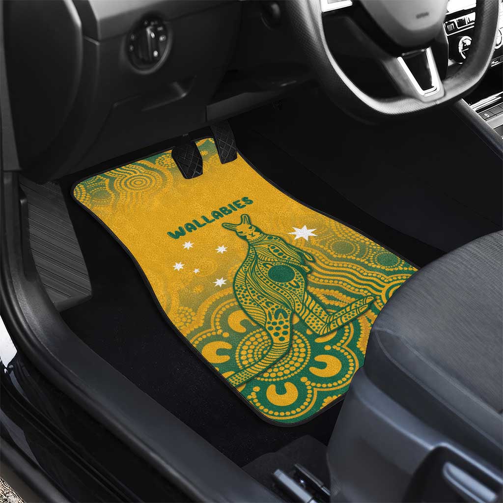 Australia Rugby Car Mats Wallabies Aboriginal Pattern