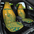 Australia Rugby Car Seat Cover Wallabies Aboriginal Pattern