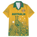Australia Rugby Family Matching Mermaid Dress and Hawaiian Shirt Wallabies Aboriginal Pattern