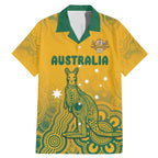 Australia Rugby Family Matching Mermaid Dress and Hawaiian Shirt Wallabies Aboriginal Pattern