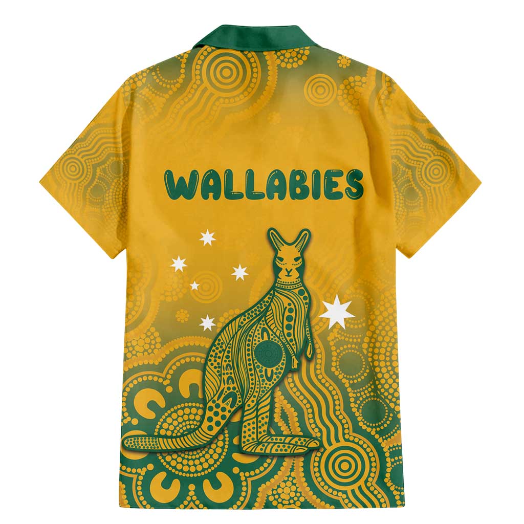 Australia Rugby Family Matching Mermaid Dress and Hawaiian Shirt Wallabies Aboriginal Pattern