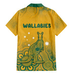Australia Rugby Family Matching Mermaid Dress and Hawaiian Shirt Wallabies Aboriginal Pattern