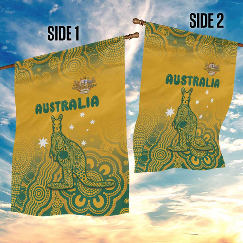 Australia Rugby Garden Flag Wallabies Aboriginal Pattern